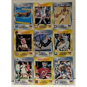 1995 SI For Kids 9 Card Uncut Sheet BRODEUR Rookie RC Drexler McGwire Vintage